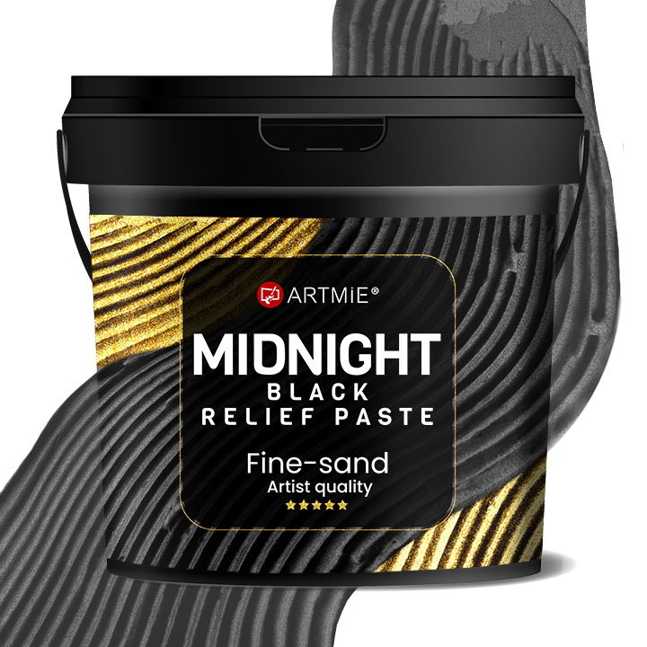 3D crna pasta za utiskivanje ARTMIE Midnight | fini pesak različite težine