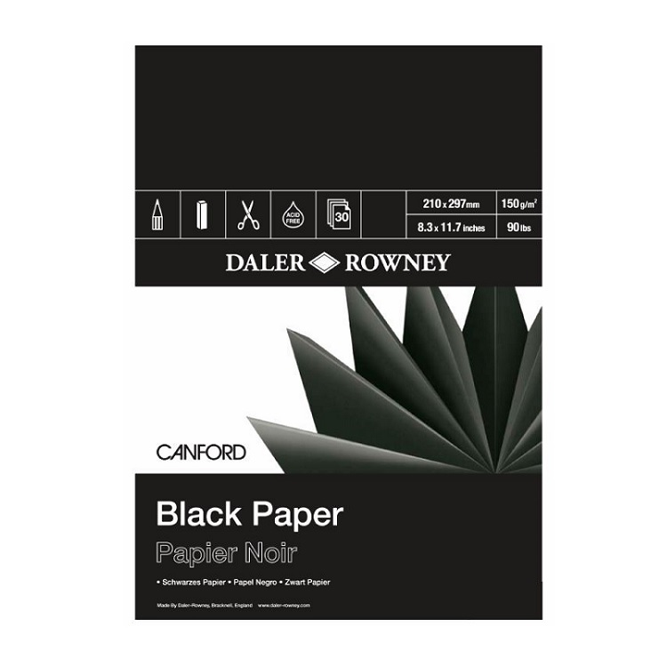 Blok crnog papira Daler-Rowney Canford - izaberite format