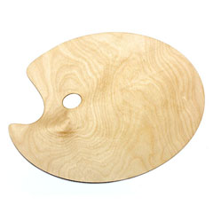 Ovalna drvena paleta - 30x40 cm