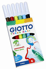 Flomasteri GIOTTO TURBO MAXI - 6 boja