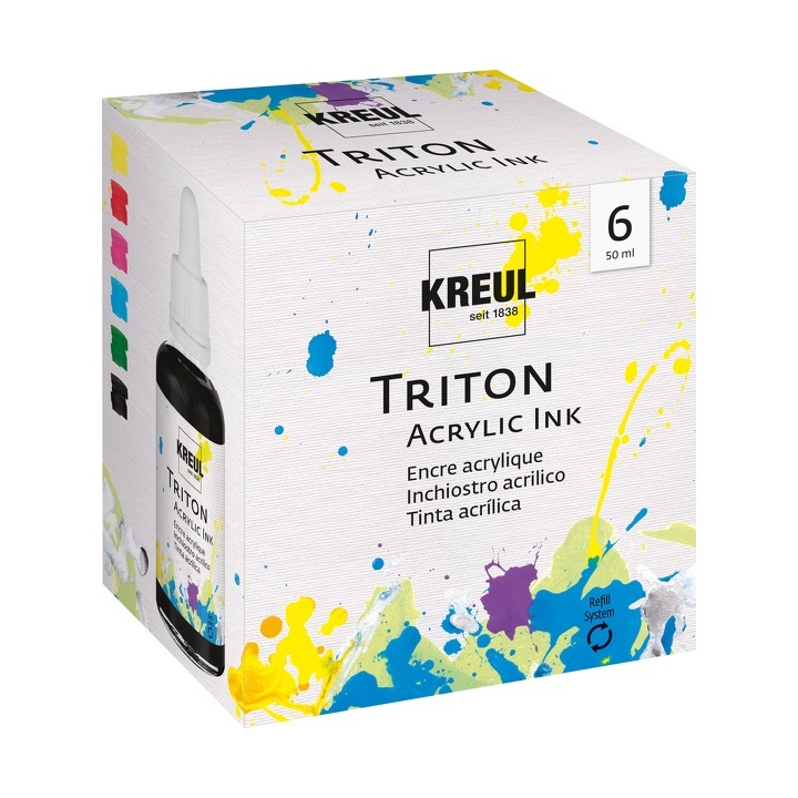 Akrilno mastilo KREUL 50 ml - set 6 kom