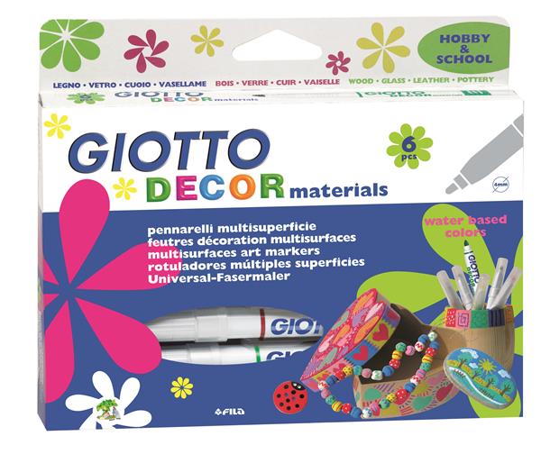 Dekorativni flomasteri GIOTTO Decor materials - 6 delni set