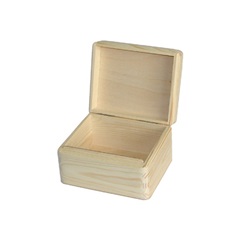 Drvena kutija sa poklopcem 16.2x13.2x9.5 cm