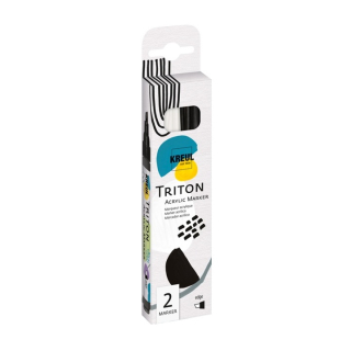 Akrilni flomasteri Solo Goya TRITON black / white - set 2 kom