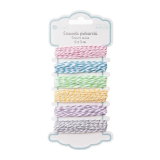 Dvobojni pamučni kanapi DP Craft - set od 6 boja