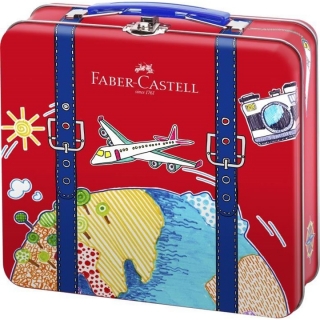 Flomasteri Faber-Castell sa klik poklopcem u koferu od 40 komada