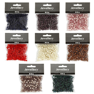 Plastične perle - 40 g - različite boje