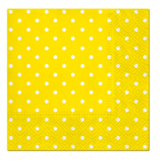 Salvete za dekupaž cocktail Yellow Dots - 1 kom