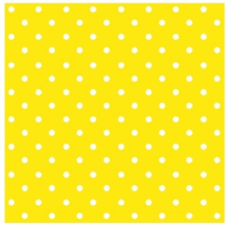Salvete za dekupaž Yellow Dots - 1 komad