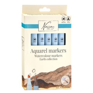 Set akvarel markera Nassau Earth Collection - 7 komada