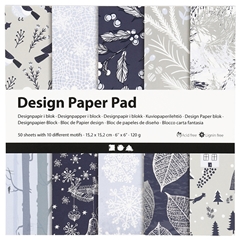 Papir za scrapbooking blue nature 15,2 x 15,2 cm - 50 listova