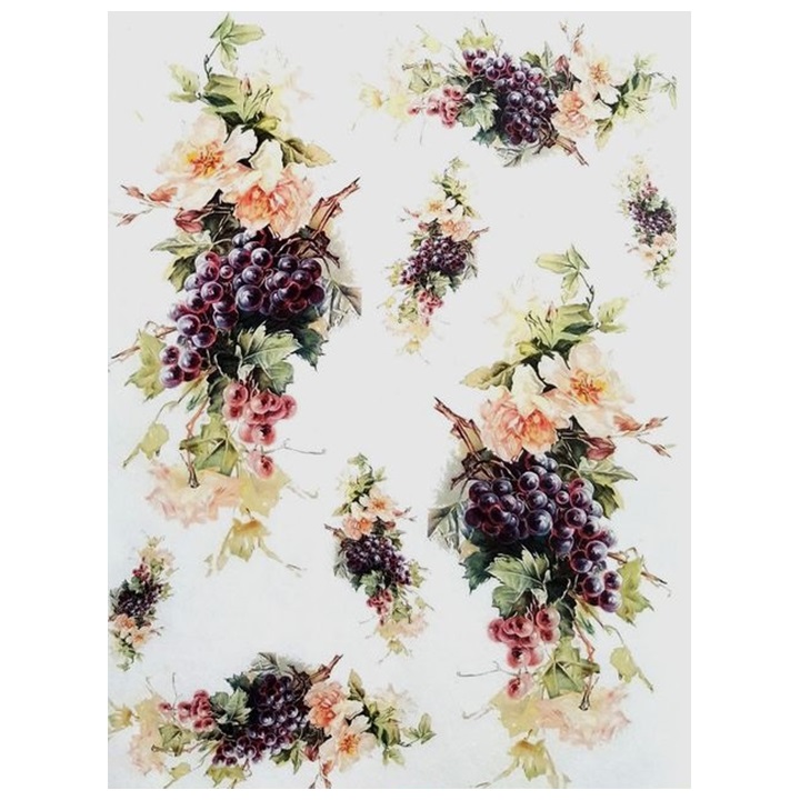 Pirinčani papir A4 ITD - Cveće i grožđe