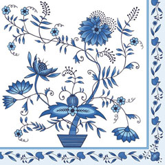 Salvete za DEKUPAŽ - Plavo cveće - 1 kom